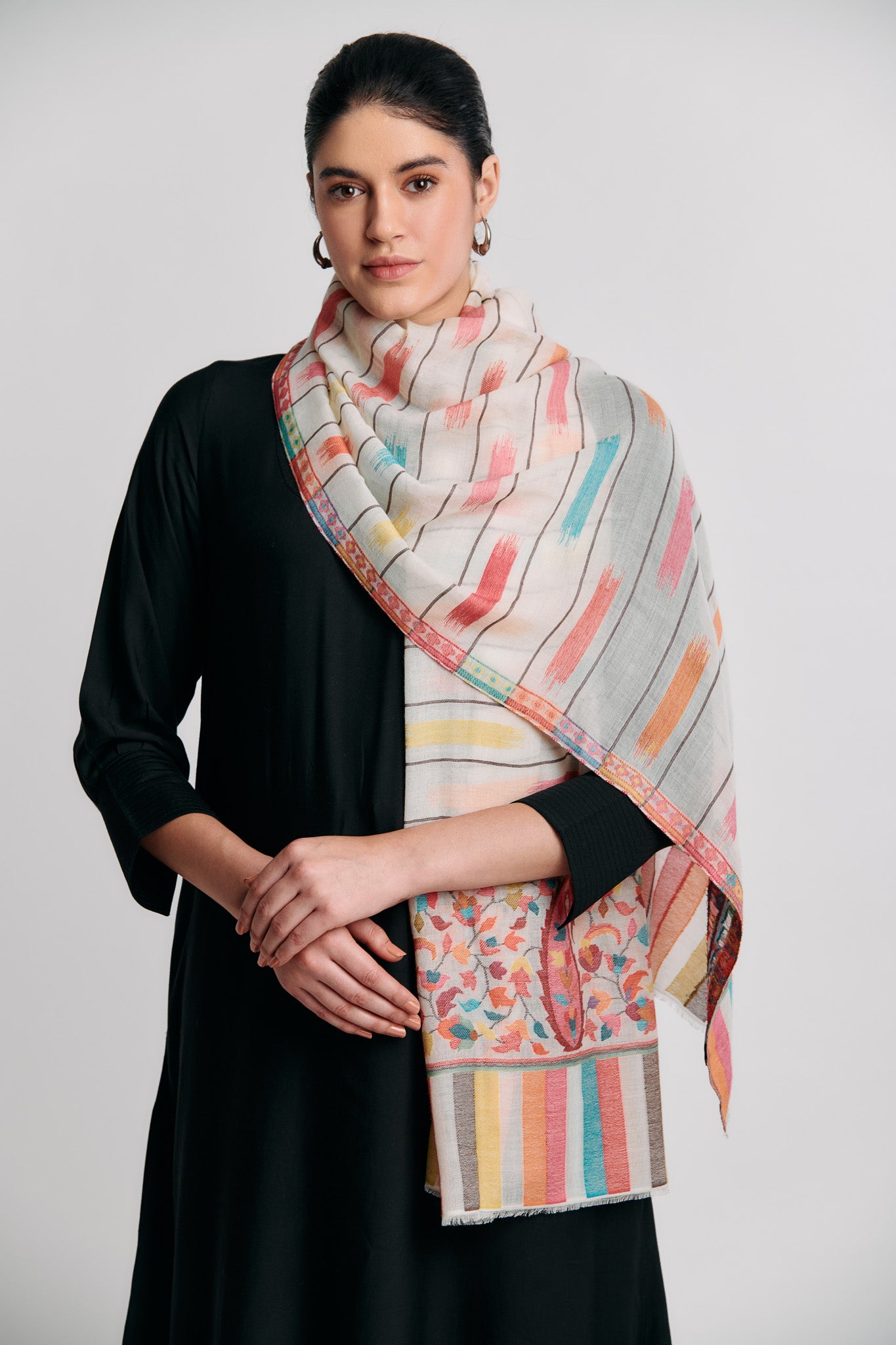 Ikkat + Kaani Border Stole