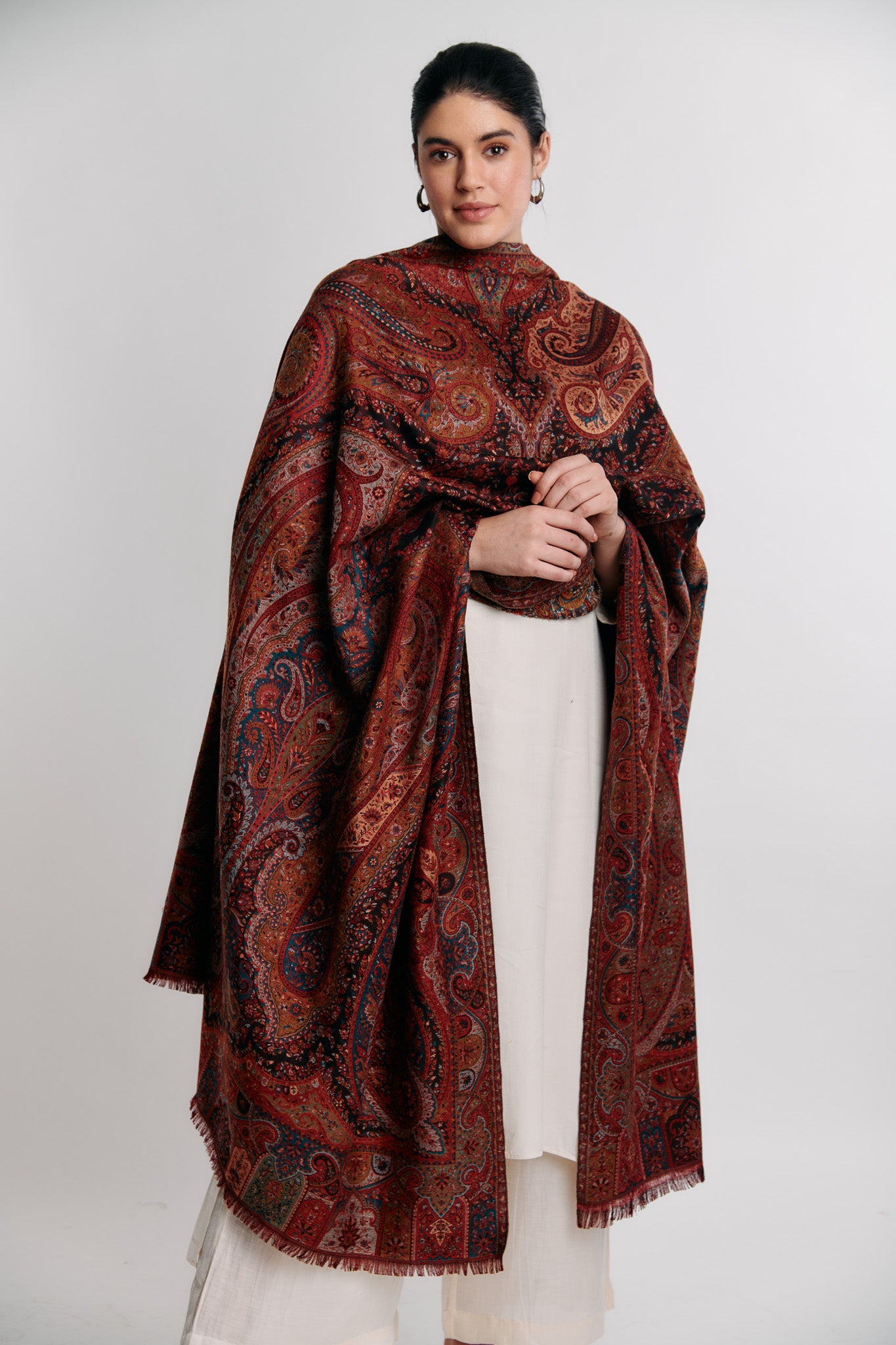 Polywool Kaani Border Shawl