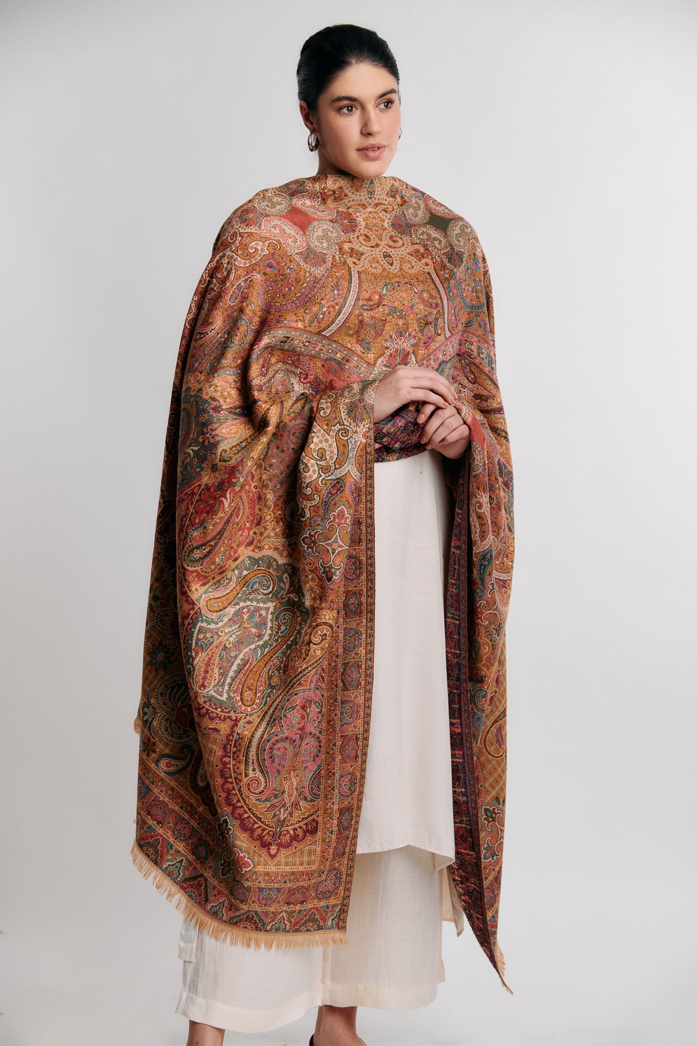 Polywool Kaani Border Shawl