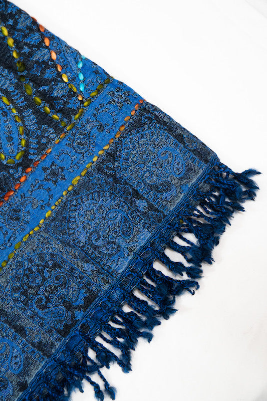 Broiled Wool Embroidered Stole