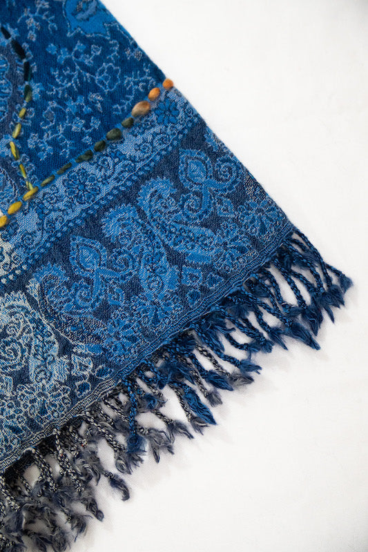 Broiled Wool Embroidered Stole
